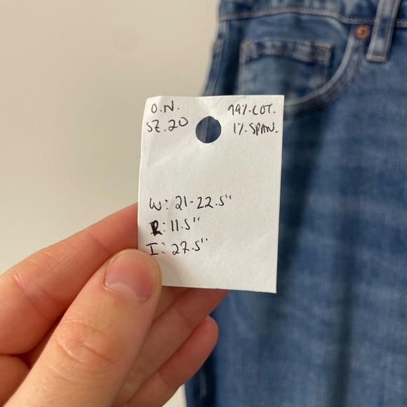 Old Navy Curvy Jeans Size 20 High Rise OG Straight Medium Wash Denim Stretch - Picture 6 of 9